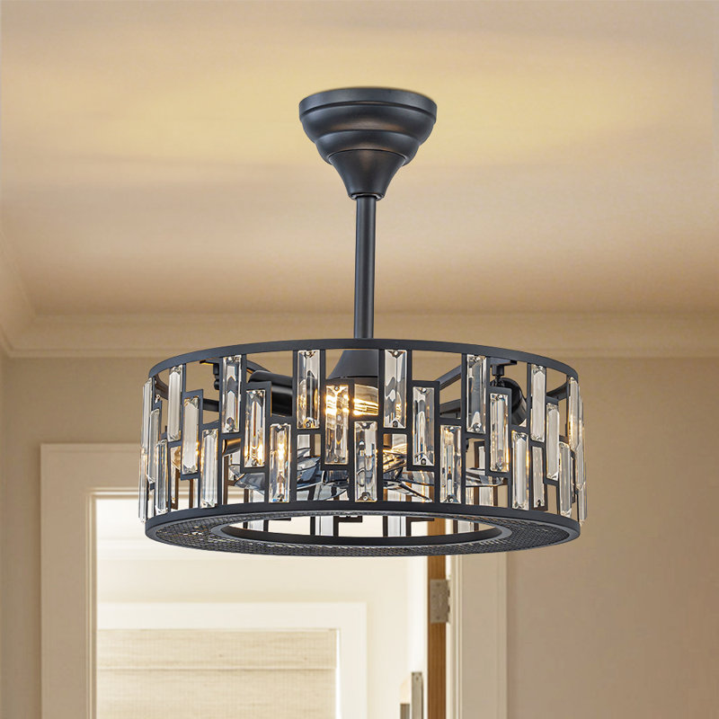Ventilateur de plafond à cage à 5 pales 18 "avec télécommande