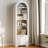 71" Arched Cabinet Bookcase with Drawer and Shelves