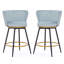 Ensemble de 2 tabourets de bar à hauteur de comptoir, pivotant à 360 °, revêtu de velours pour plus de confort et de style-983447315