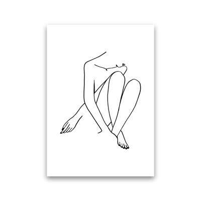 Legs Crossed Looking Down - Print