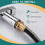 Robinet de cuisine rétractable High Arc - acier inoxydable monotrou, robinet d'évier moderne (chrome)-128500612
