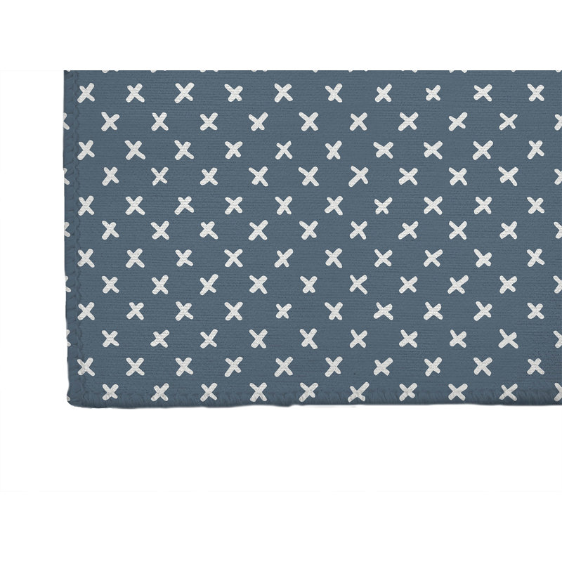 Tapis de jeu Criss Cross Chimi Kids, Bleu, Rectangle 36 po x 60 po