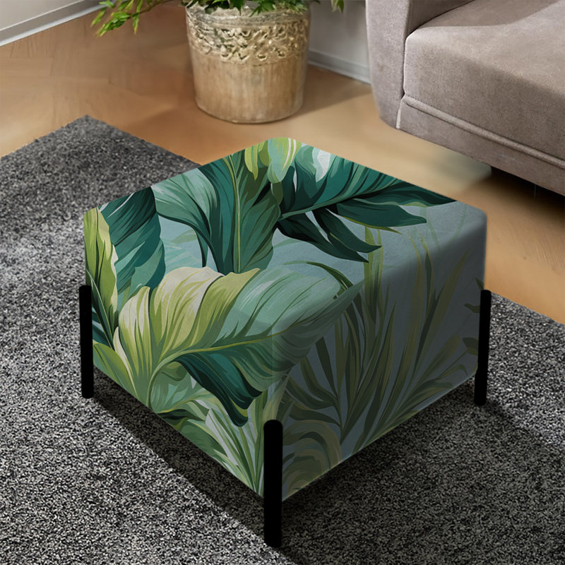 Palm Mirage - motif tropical - repose-pieds carré tropical