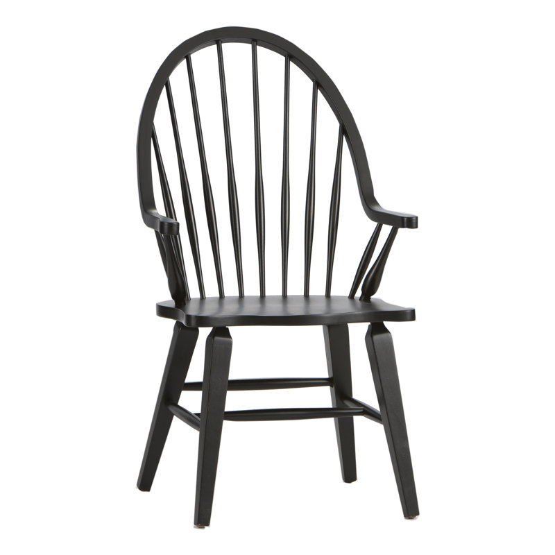 Fauteuil à dossier Windsor Hendry Hahira, Noir