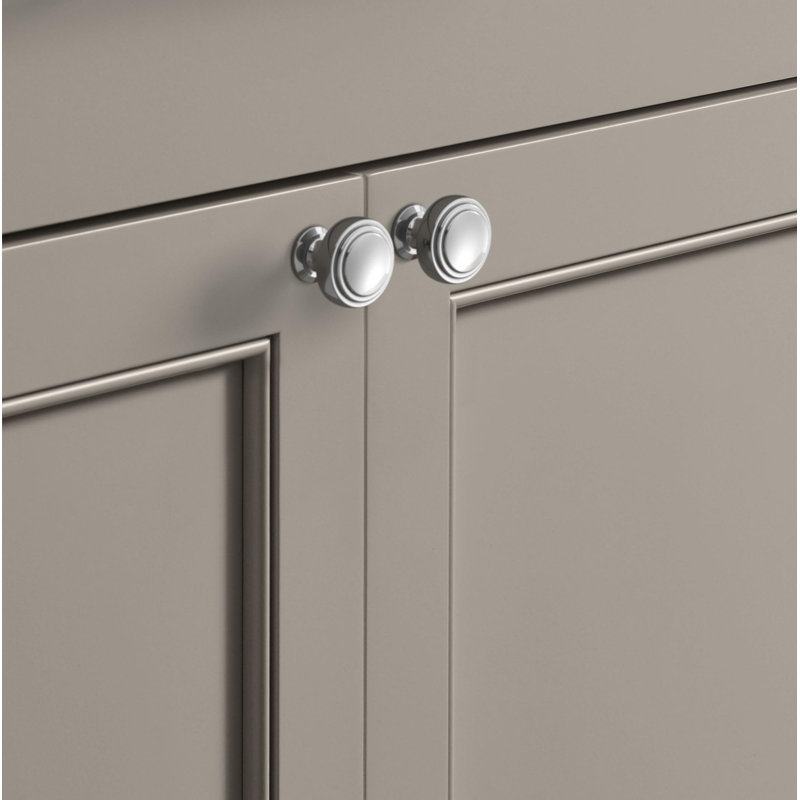 Poignée ronde Amerock Winsome 1 1/4 po de diamètre, Chrome poli