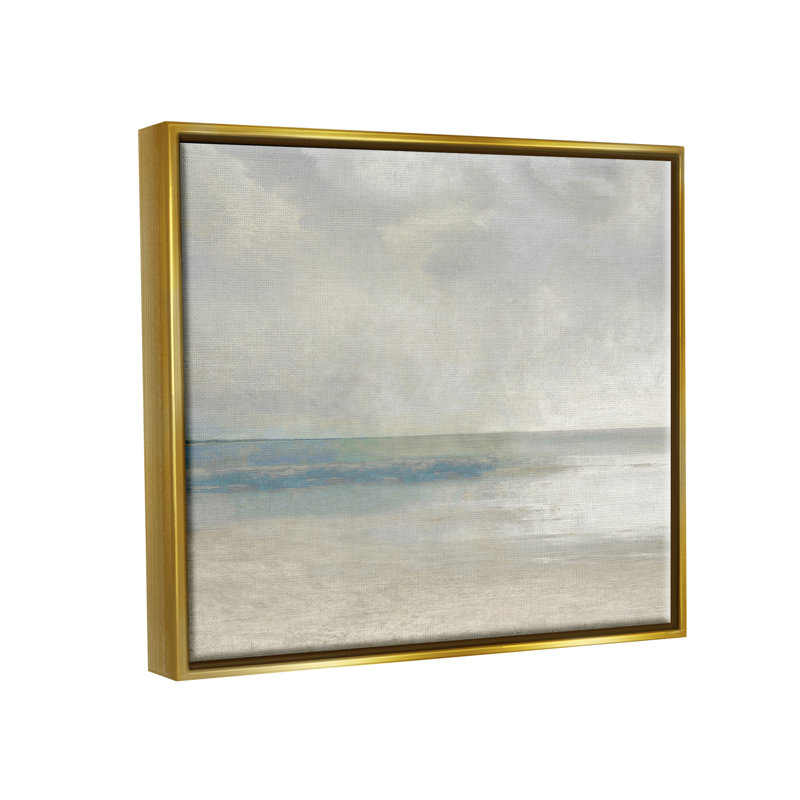 «Abstract Beach Horizon Landscape Floater Canvas» par Christy Mckee, H 25 po x l 31 po x P 1,7 po