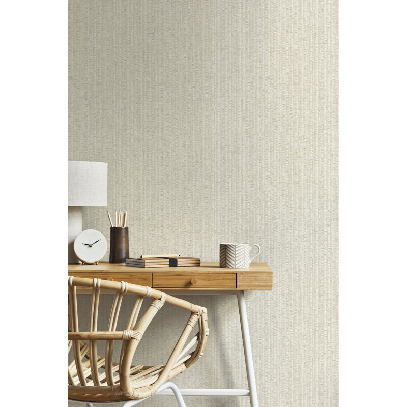 Keesee Natural Fx 2 Bamboo Design Wallpaper Roll, Beige