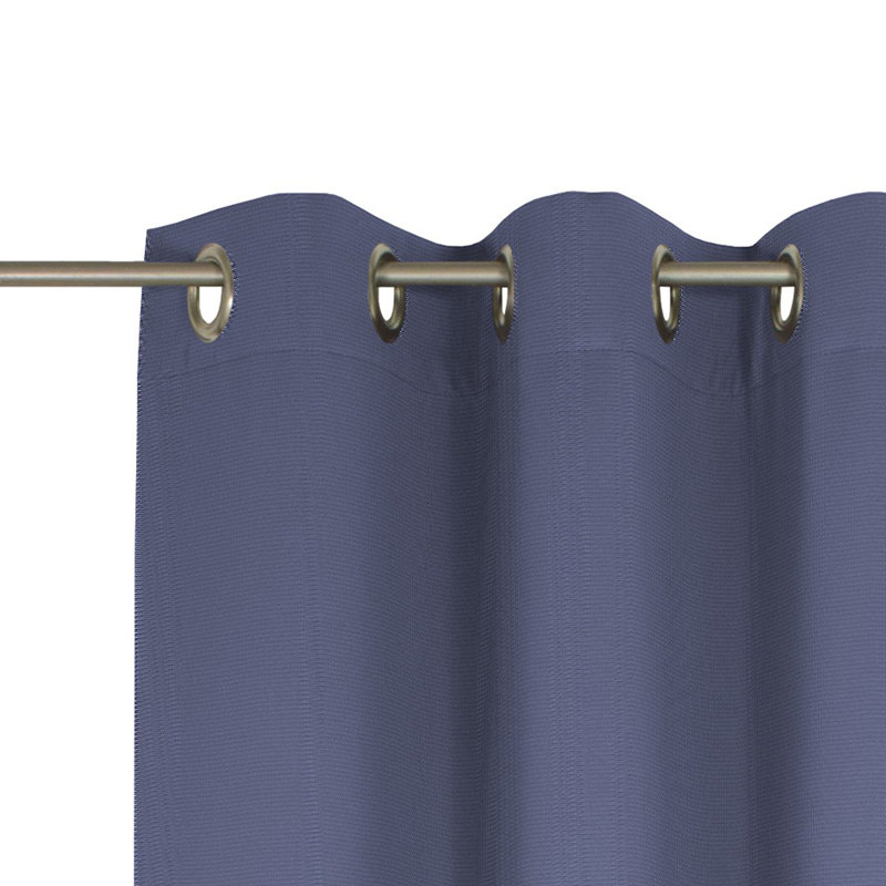 Uni Collection 100% Cotton Room Darkening Curtain Single Panel, 142cm wide x 365cm high, Royal blue
