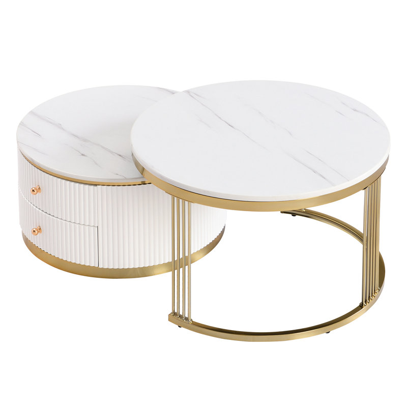 Table basse gigogne 2 tiroirs Design