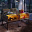 Table basse à plateau extensible en verre avec rangement