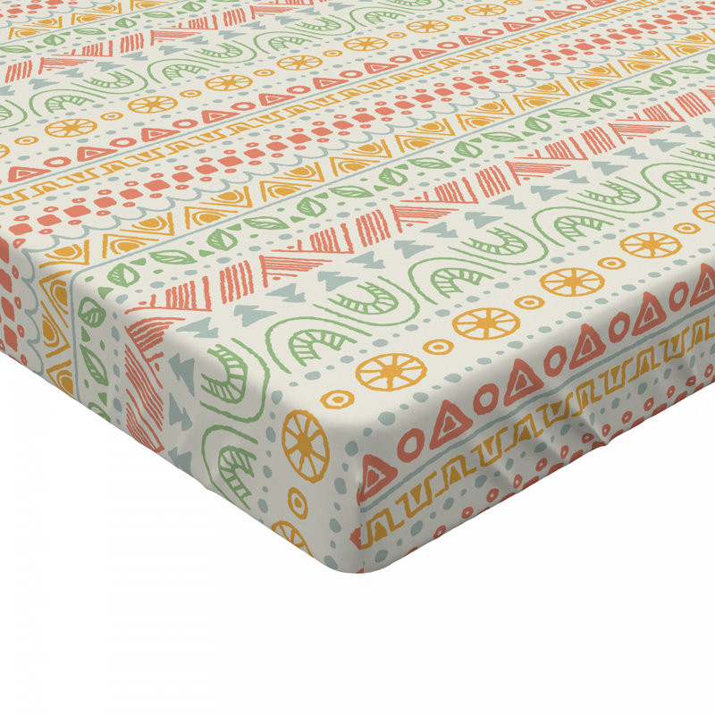 Microfiber Geometric Fitted Sheet, Full Fitted Sheet