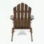 Chaises Adirondack en bois avec pieds robustes