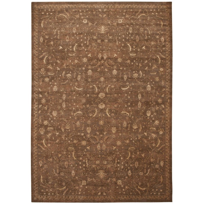 Tapis en soie/laine grise Hillsboro