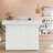 55-Inch White Rectangle Manufactured Wood Reception Desk With Light and 2 Grommets-2125921475