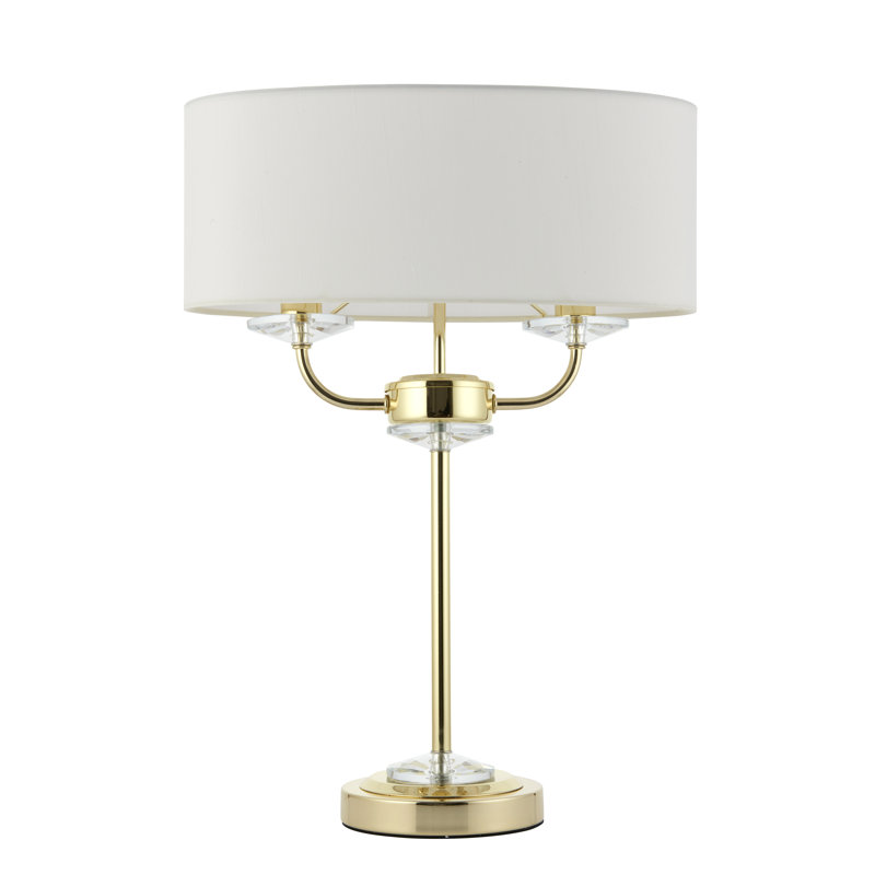 Basilia Metal Table Lamp, Brass