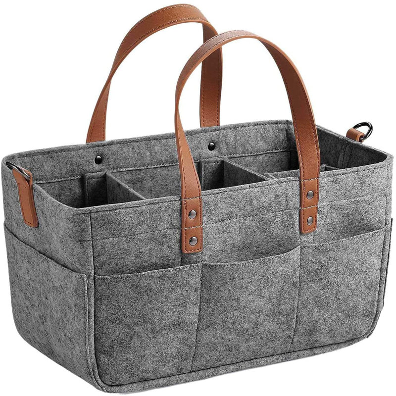 Foldable Storage Bag Portable Lightly Multifunction Changeable Compartments, Gray