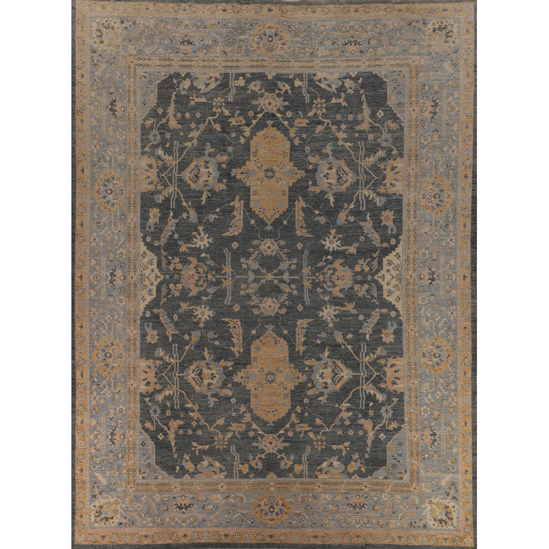 Vegetable Dye Oushak Turkish Large Rug 12