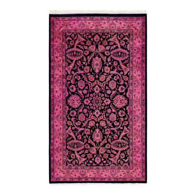 Holsworth One-of-a-Kind 3' 1" X 5' 5" New Age Wool Area Rug Pink