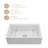 30'' L x 20'' W Ceramic Farmhouse Workstation Kitchen Sink with Sink Grid, Cutting Board, Colander, Strainer and Roll-up Rack