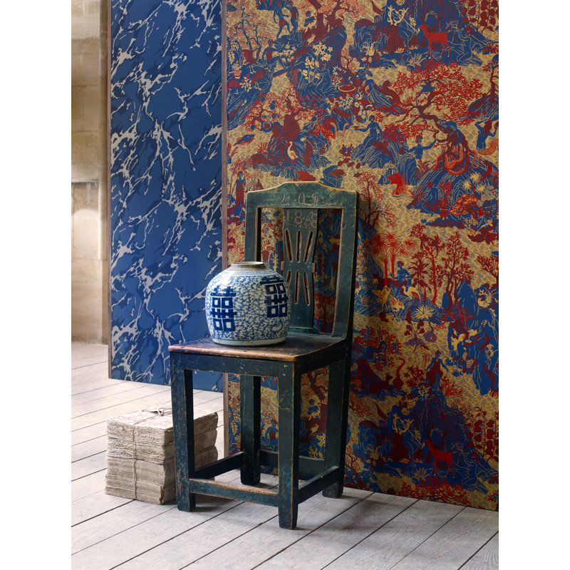 Avalonis Wallpaper, Blue/Brown