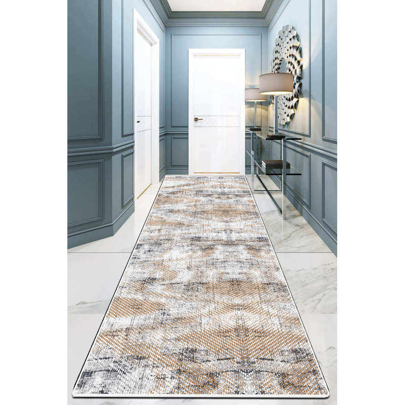 Antibacterial Hall Carpet, 100% Polyester, 31.5 x 78.7 Inches | 10 mm Pile Height, Non-Slip Underside, Machine Washable | Durable Dot Base, Perfect for Entryways & High-Traffic Areas, Easy to Maintain