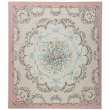 Hand-Knotted High-Quality Beige and Rust Area Rug