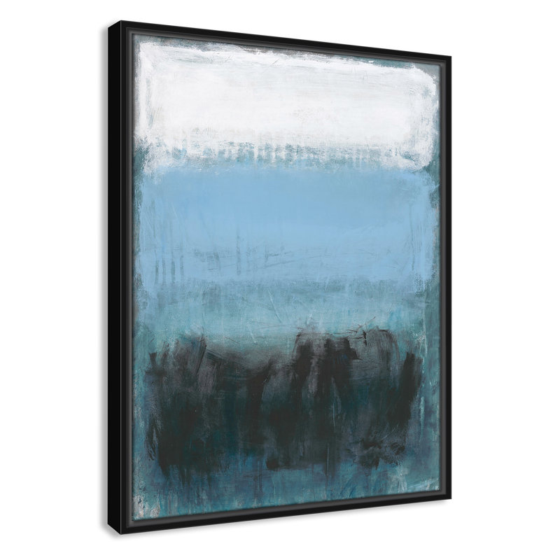 «Arboles Coastal Nightfall» par Filippo Ioco - reproduction, Toile avec cadre noir, Pas de tapis