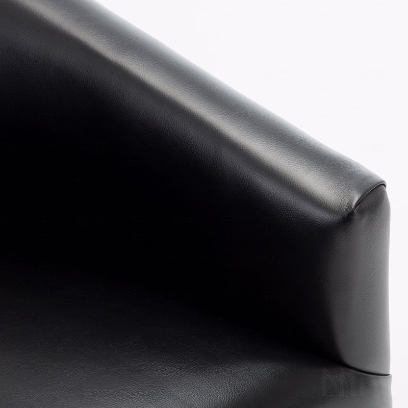 Chaise de fonction pivotante en bois noir, Noir