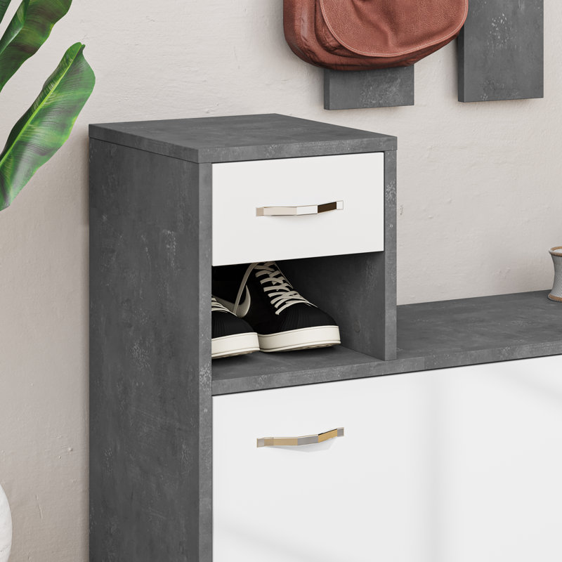 Jullien Hall Tree 100cm Wide with Bench and Shoe Storage