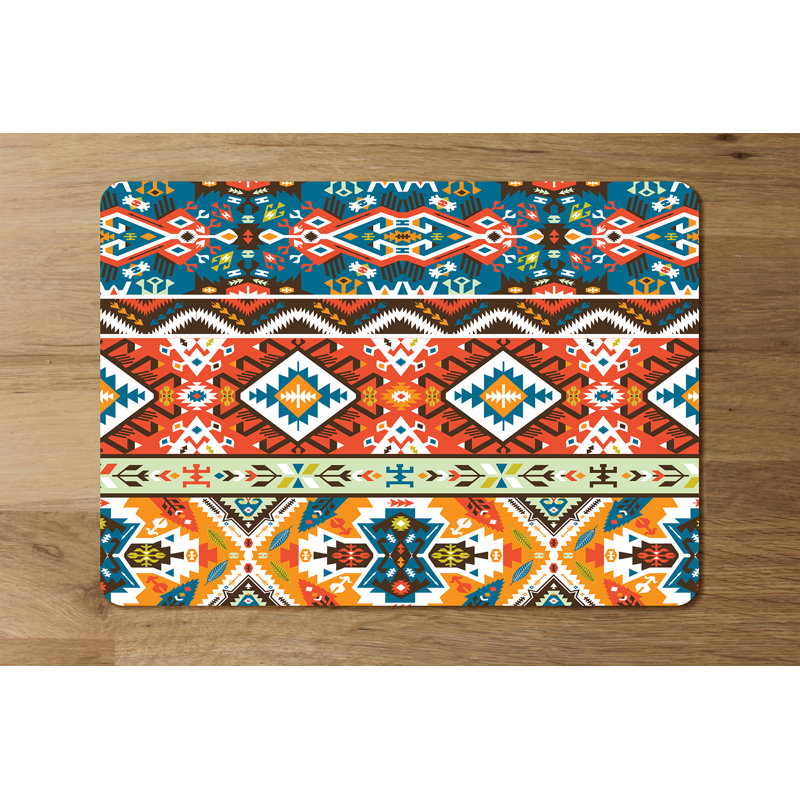 Mucha Polyester-Coated Hardboard Patchwork Rectangle Placemat