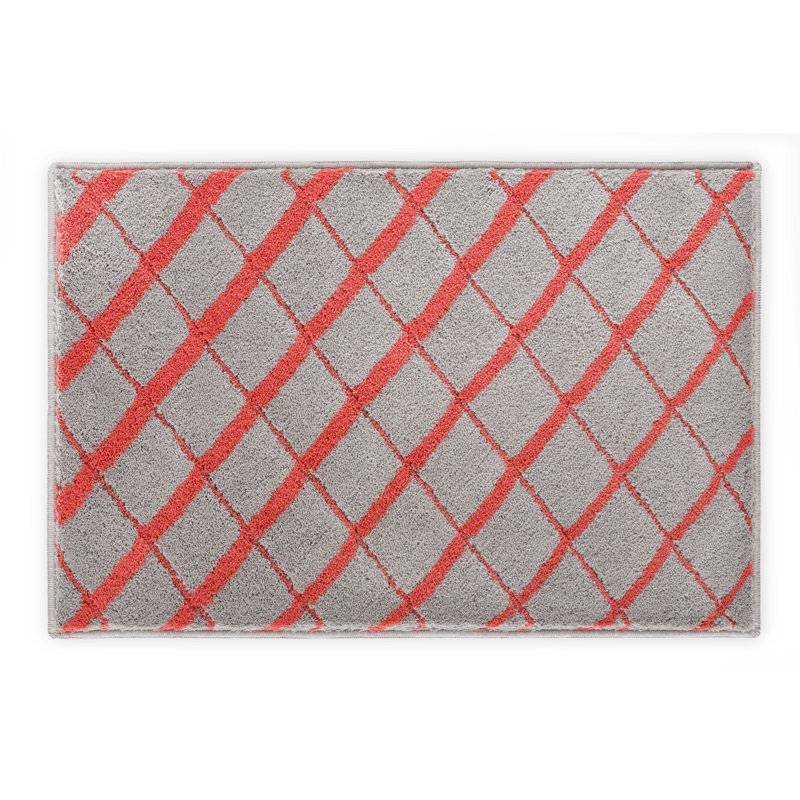 Diamond Non-Slip Bath Rug, 70 x 120cm, Natural