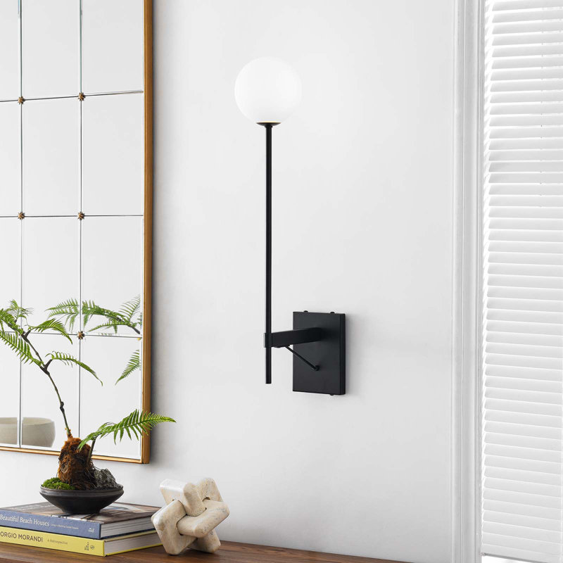 Modway Riva Candle Wall Light, Matte Black