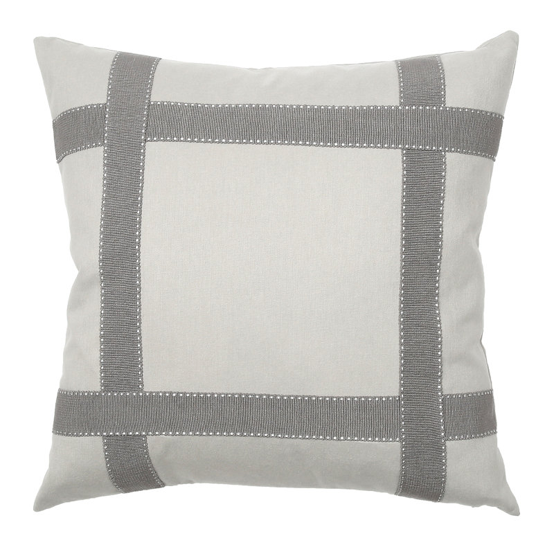 Bradford Lumbar Pillow Cover & Insert, Light Gray, 16" x 30"