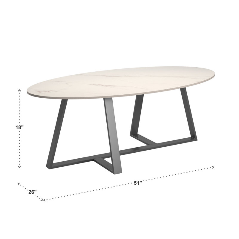 Table basse Kashlee, Blanc