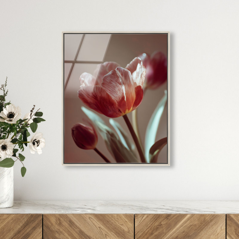 Muse of Spring High-Gloss Frameless Acrylic Glass Wall Art Floral & Botanical Print by Oliver Gal, Ready to Hang, 16 x 20