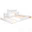 Lit plateforme pleine grandeur avec tablettes coulissantes, lit gigogne simple et 2 tiroirs-1128793204