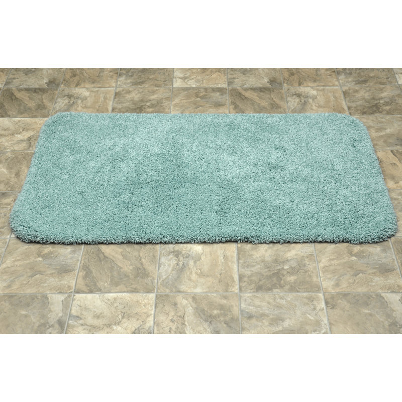 Tapis pour salle de bain en nylon Treye avec envers antidérapant, Tapis de couloir 22 po x 60 po, Écume de mer
