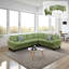  Canapé modulaire de coin en L vert 4 pièces Lazara-99217907-100344033