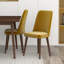 Ensemble de salle à manger 5 pièces Adelphie Mid-Century avec 4 chaises en velours-1800446020