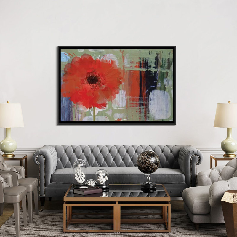 Blooming, reproduction d'art sur toile tendue, H 40 po x l 60 po x P 1,5 po, Toile avec cadre noir, Pas de tapis