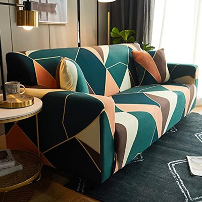 Printed Couch Cover Stretch Sofa Covers Patterned Sofas Seater Slipcovers For 4 Cushion Couch Set QAN (4 Seater/Large 3 Seater) -  Cozy Oasis, SC94WD792K