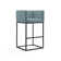 Upholstered Counter Stool with Metal Frame