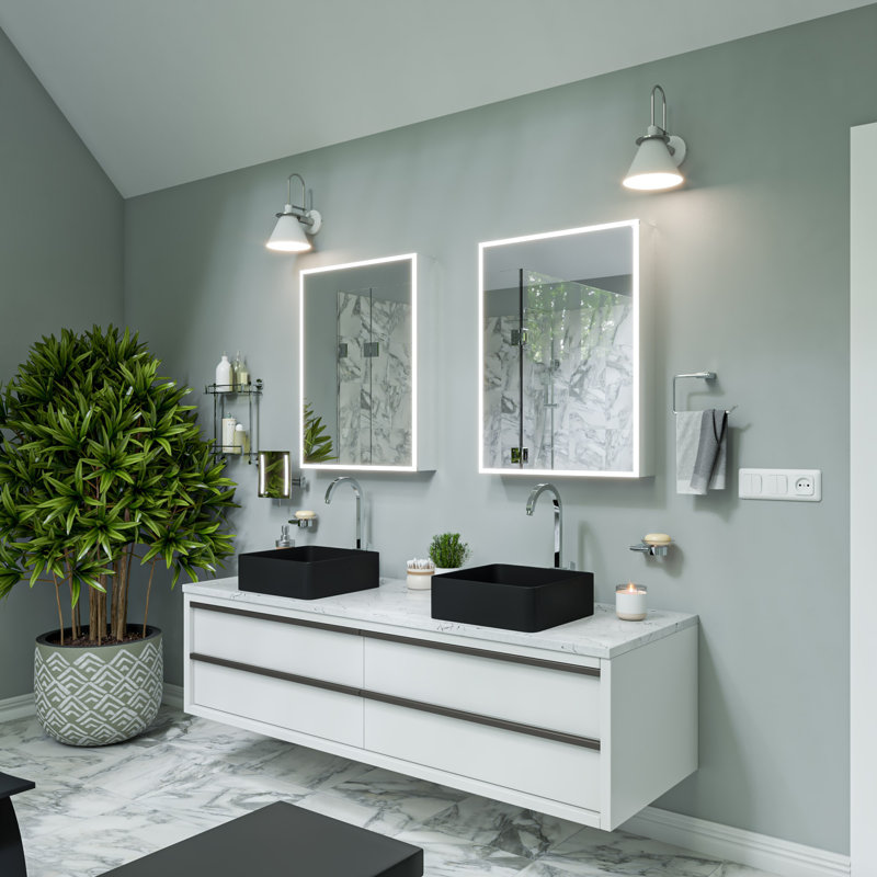 Ensemble d'accessoires de salle de bain 6 pièces assortis, Chrome poli