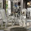 Ensemble de 2 chaises d'appoint capitonnées ivoire et blanc os