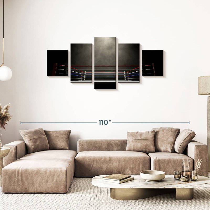 'Dark Boxing Ring, 34" H x 74" W