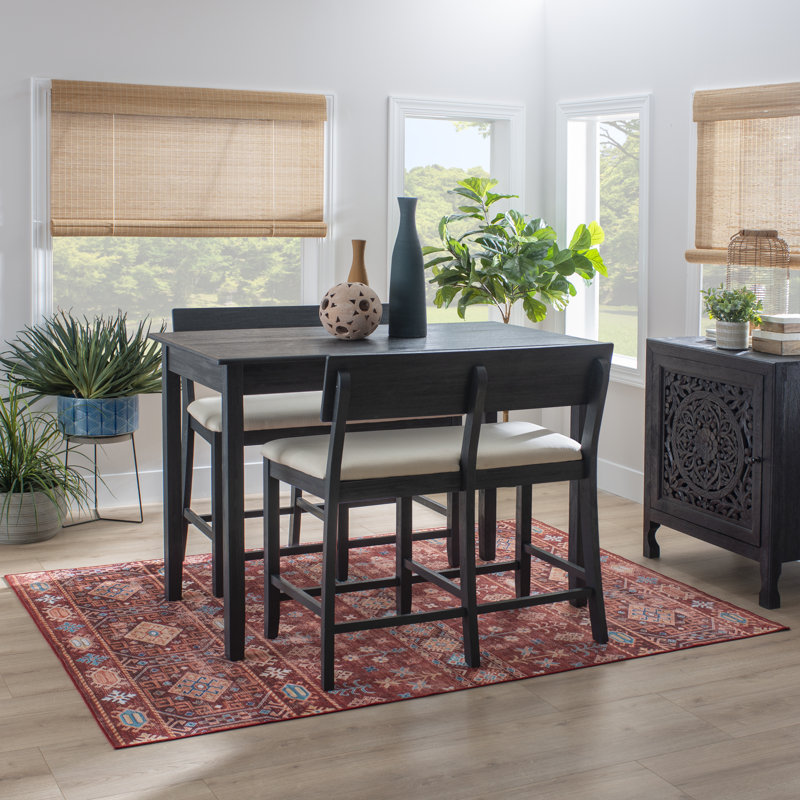 Andelo Counter Height Bench, Dark Charcoal