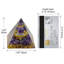  1.97" Amethyst Orgonite Pyramid with 7-Piece Chakra Raw Crystal Stone Set - Handcrafted Resin Pyramid Tabletop Decor & Home Office Accent Sculpture