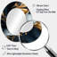 Or et noir captivant marbre I - miroir mural ovale moderne noir-842696780