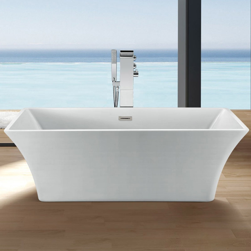 Baignoire de trempage autoportante 67 po x 29 po acrylique double Dax