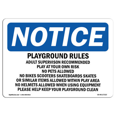 Notice Playground Rules